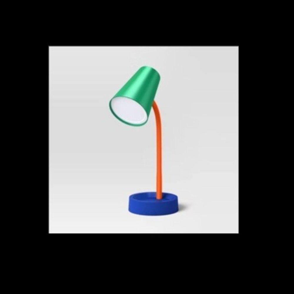 Room Essentials™ Task Table Lamp, Green/Blue/Orange Color Block